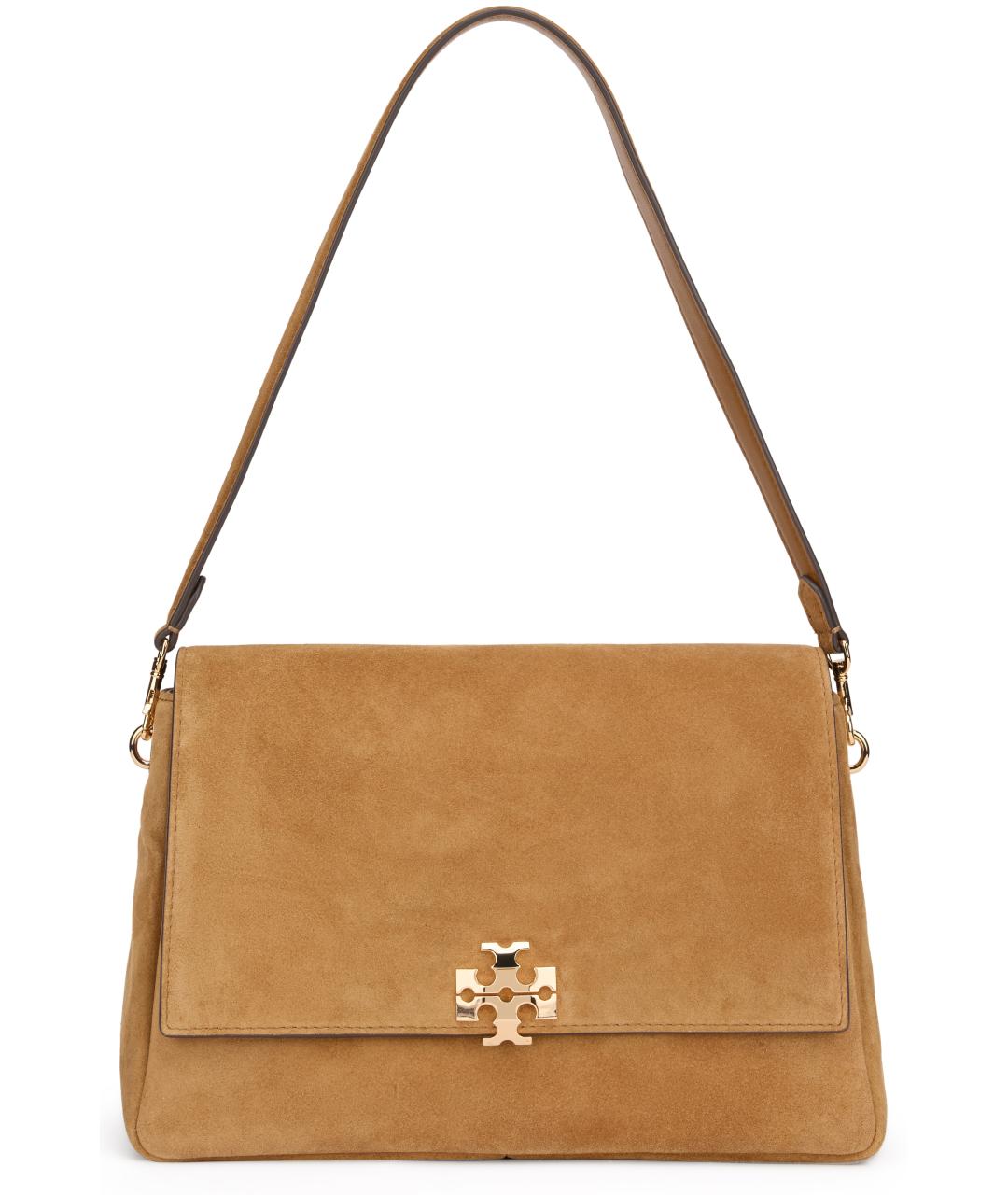 TORY BURCH Бежевая замшевая сумка через плечо, фото 1