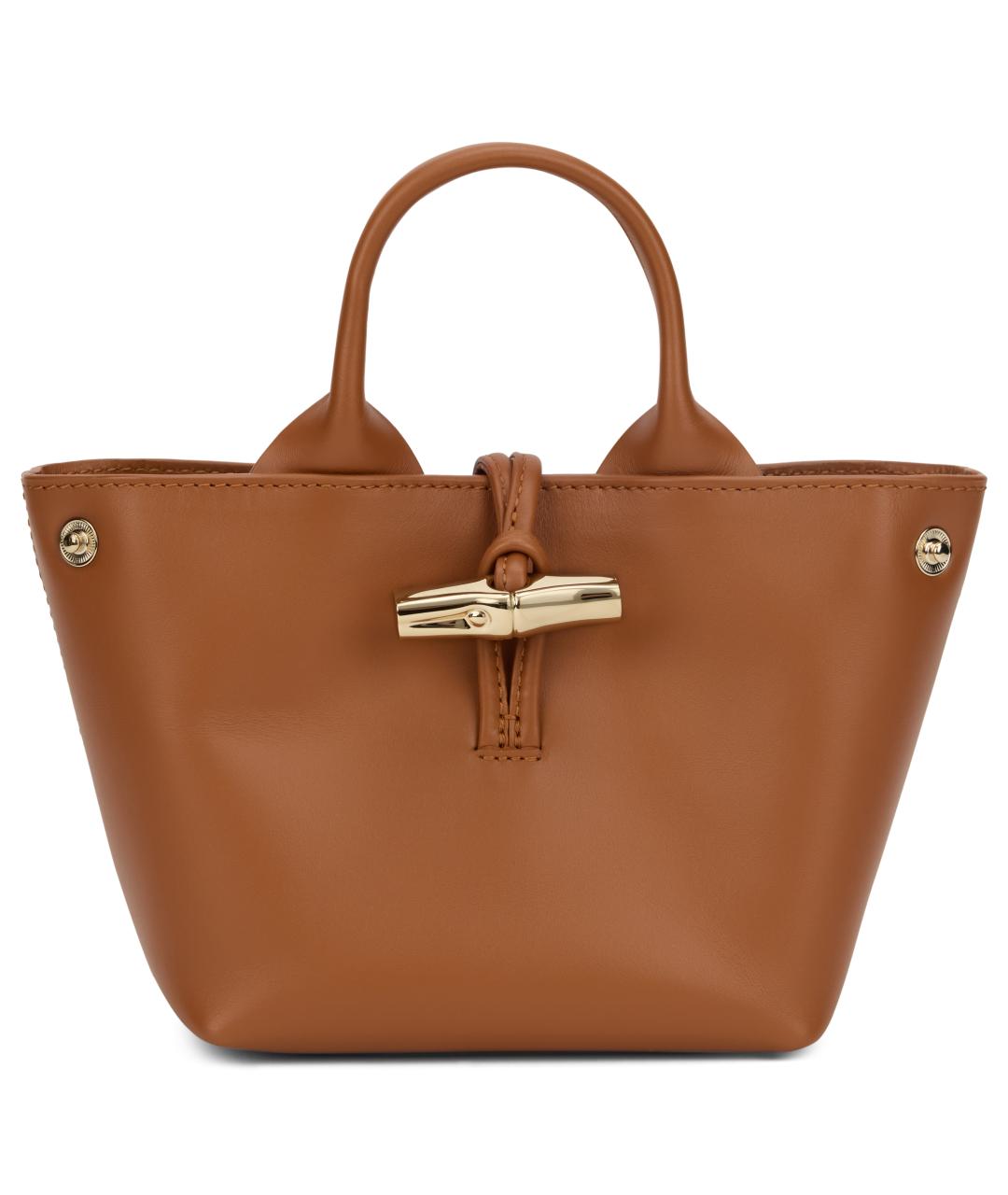 LONGCHAMP Коричневая кожаная сумка через плечо, фото 1
