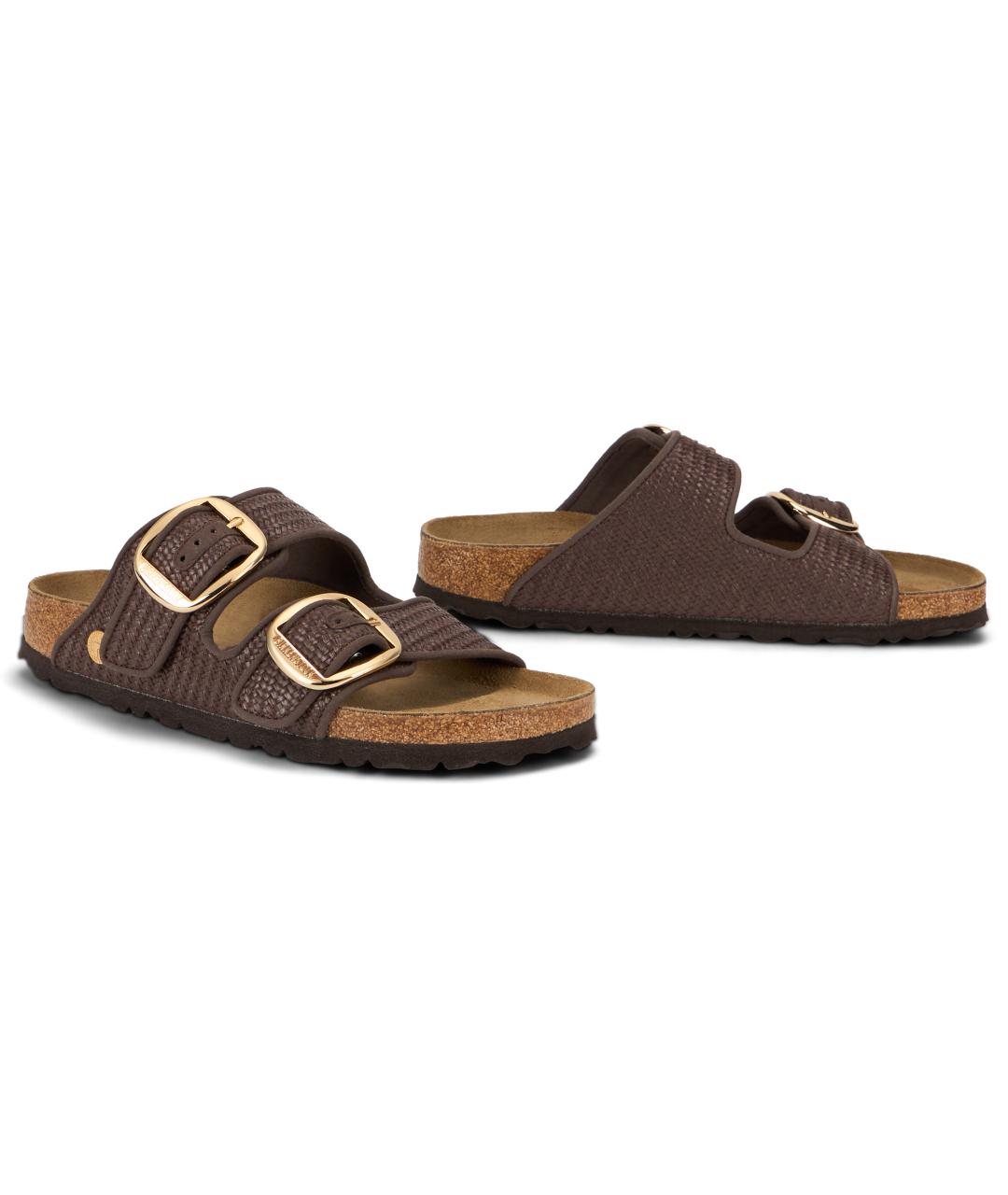 BIRKENSTOCK Коричневые текстильные сандалии, фото 2