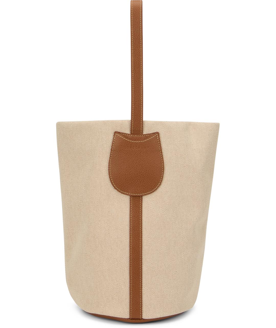 LONGCHAMP Бежевая хлопковая сумка тоут, фото 1