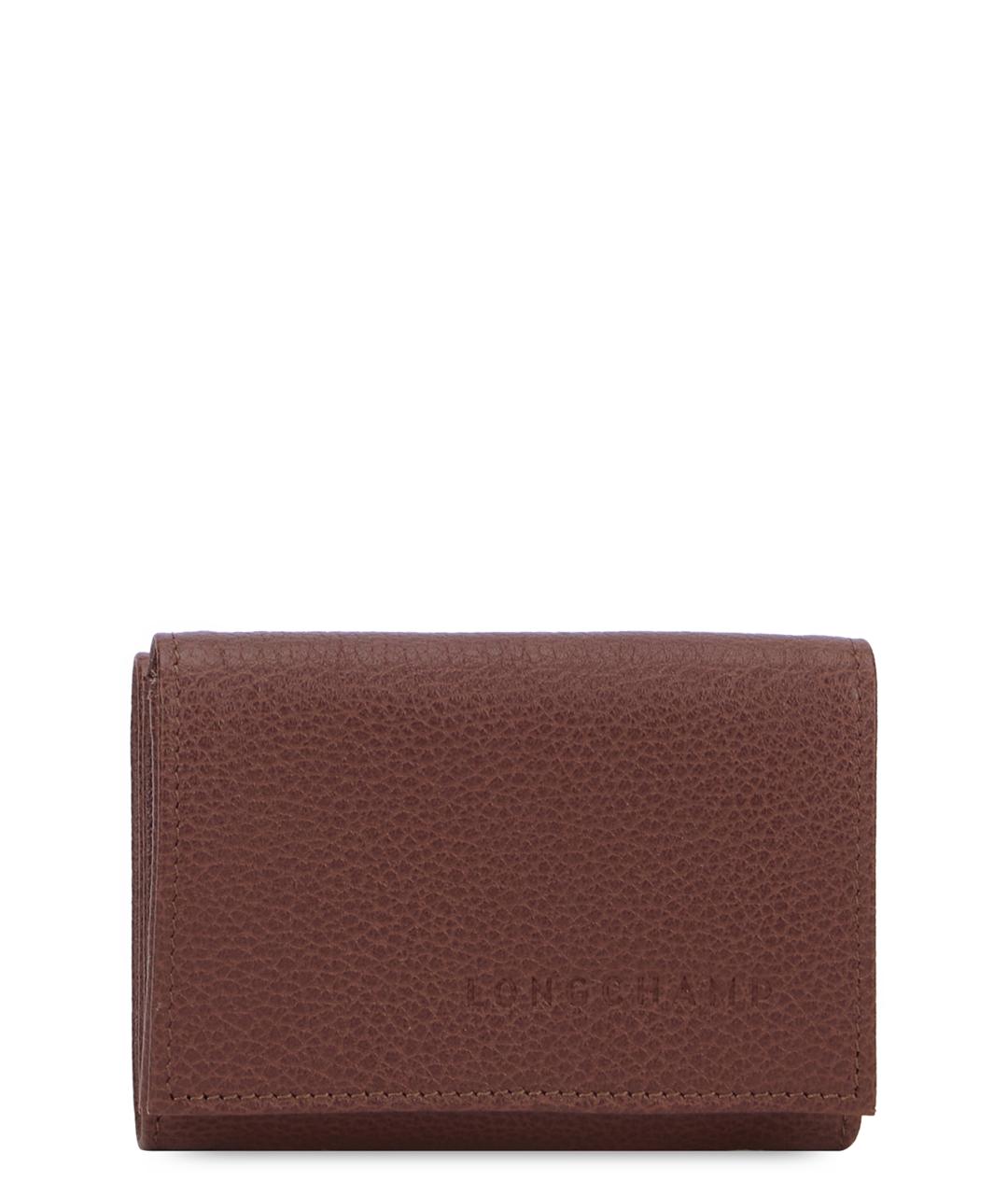 LONGCHAMP Коричневый кожаный кошелек, фото 1