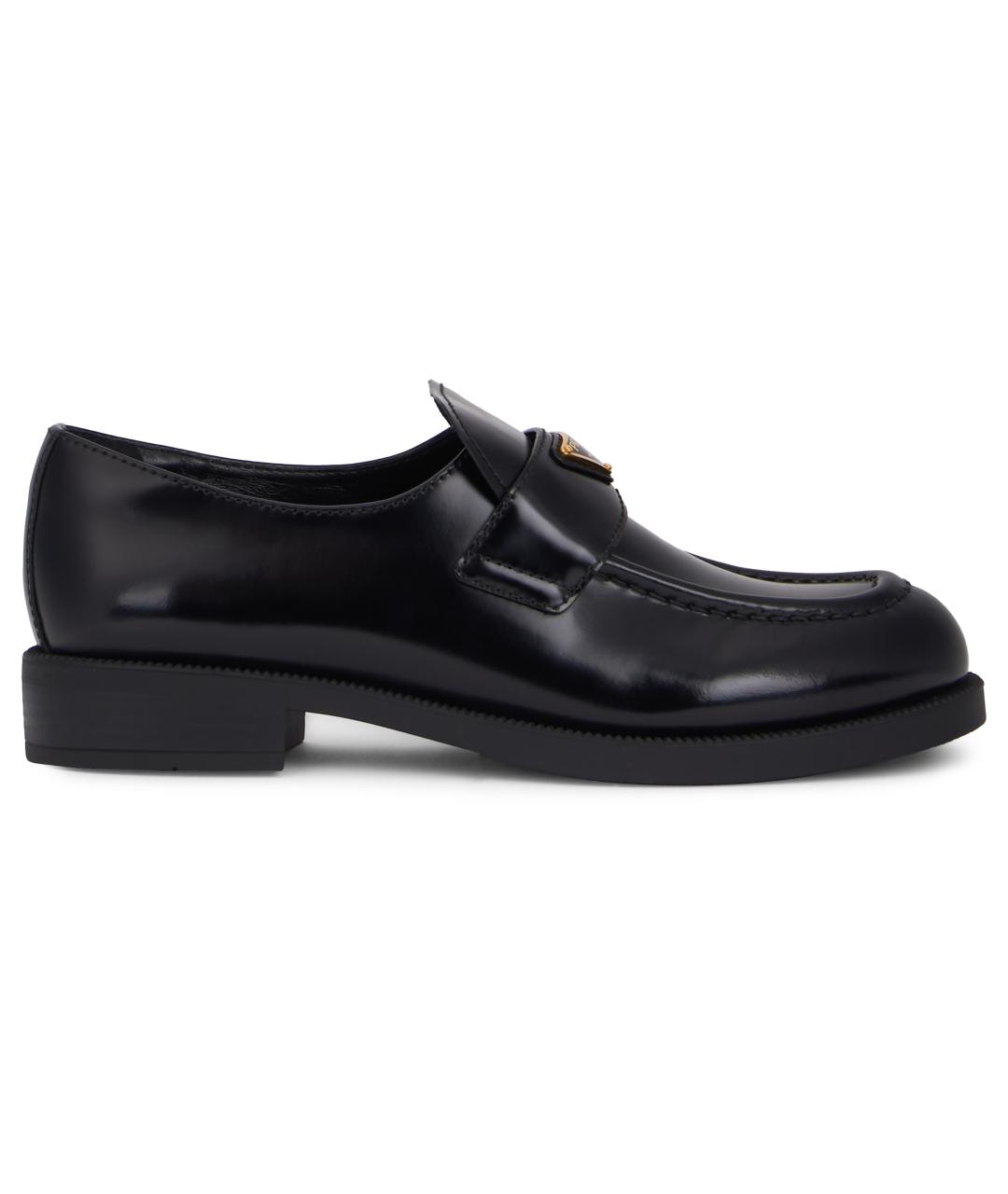 PRADA Черные кожаные лоферы, фото 2