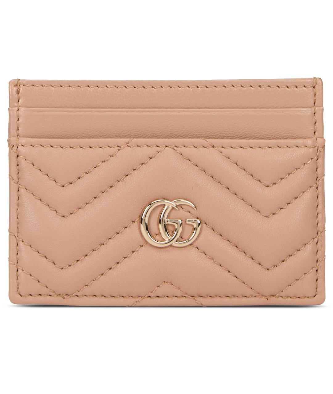 GUCCI Бежевый кожаный кардхолдер, фото 2