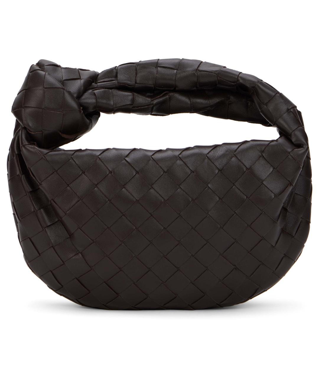 BOTTEGA VENETA Коричневая кожаная сумка с короткими ручками, фото 2