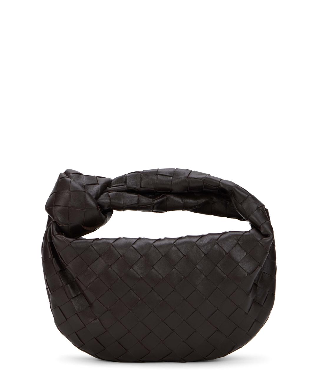 BOTTEGA VENETA Коричневая кожаная сумка с короткими ручками, фото 1