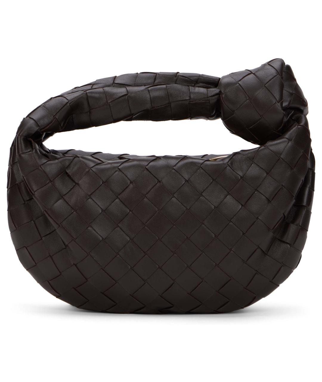 BOTTEGA VENETA Коричневая кожаная сумка с короткими ручками, фото 4