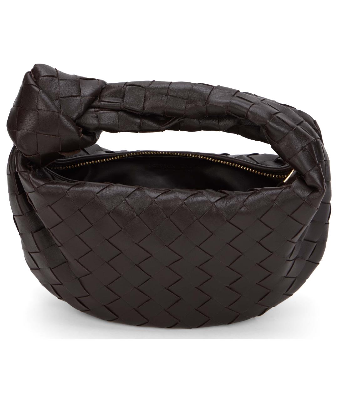 BOTTEGA VENETA Коричневая кожаная сумка с короткими ручками, фото 5