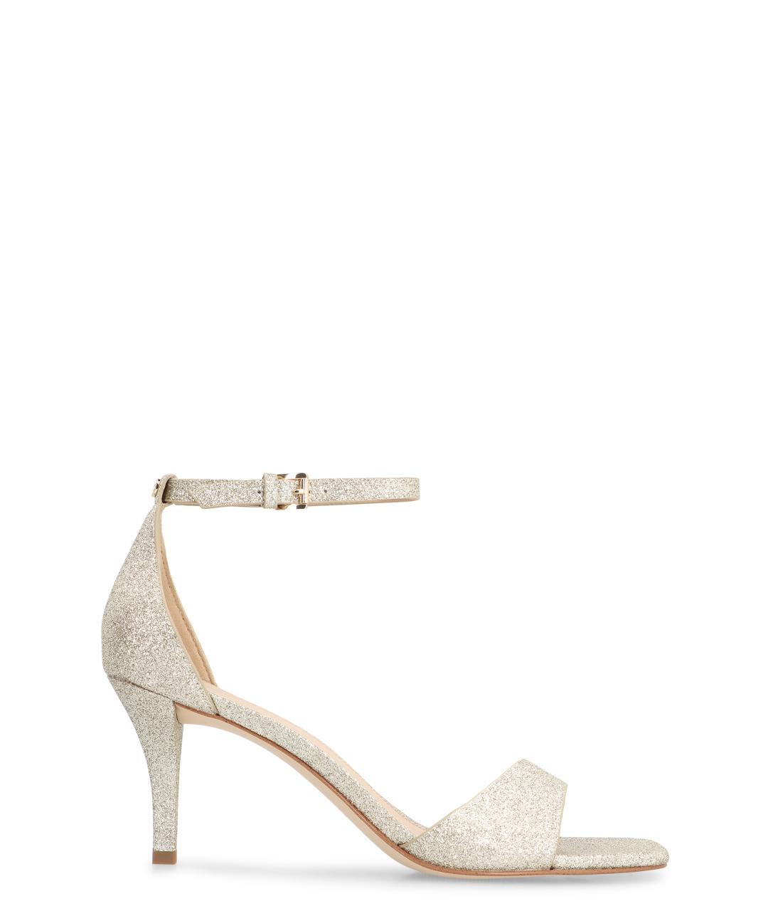 MICHAEL MICHAEL KORS Золотые кожаные босоножки, фото 1
