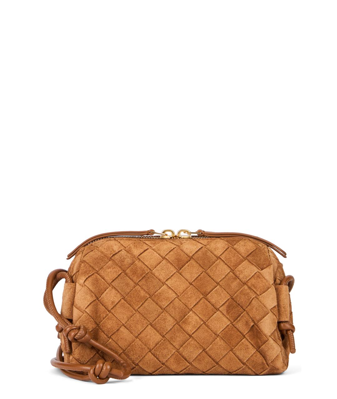 BOTTEGA VENETA Коричневая замшевая сумка через плечо, фото 1