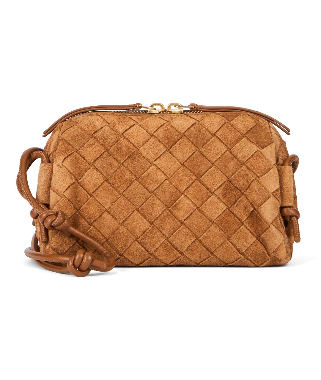 BOTTEGA VENETA Коричневая замшевая сумка через плечо, фото 2