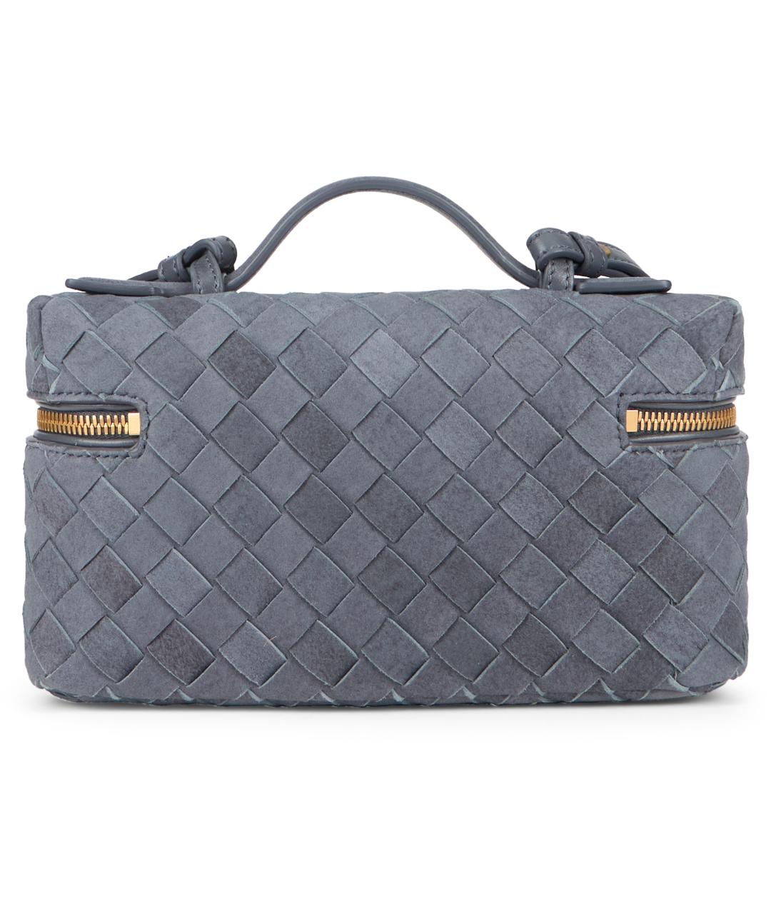 BOTTEGA VENETA Голубая кожаная сумка через плечо, фото 4