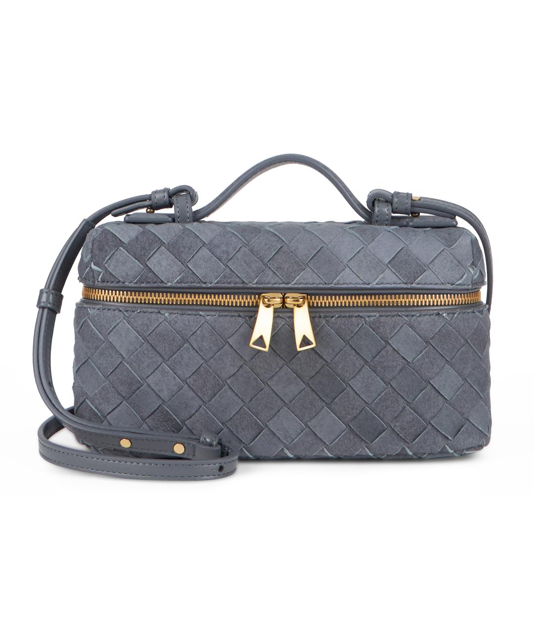 BOTTEGA VENETA Голубая кожаная сумка через плечо, фото 2