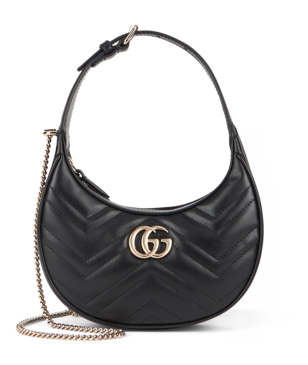 GUCCI Черная кожаная сумка через плечо, фото 2