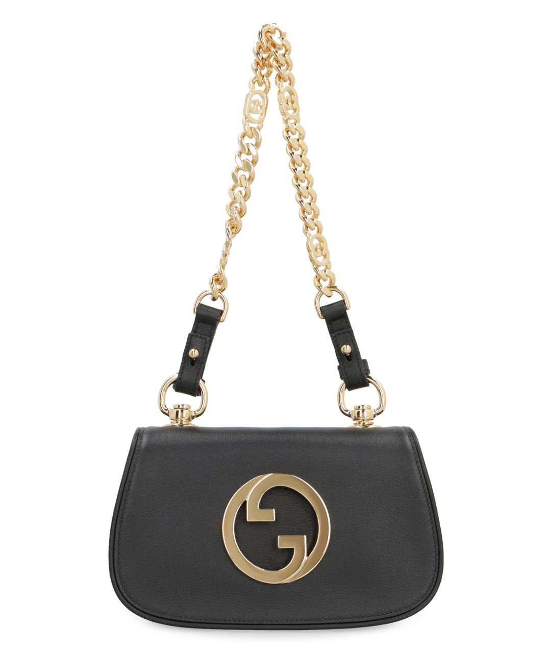GUCCI Черная кожаная сумка через плечо, фото 1