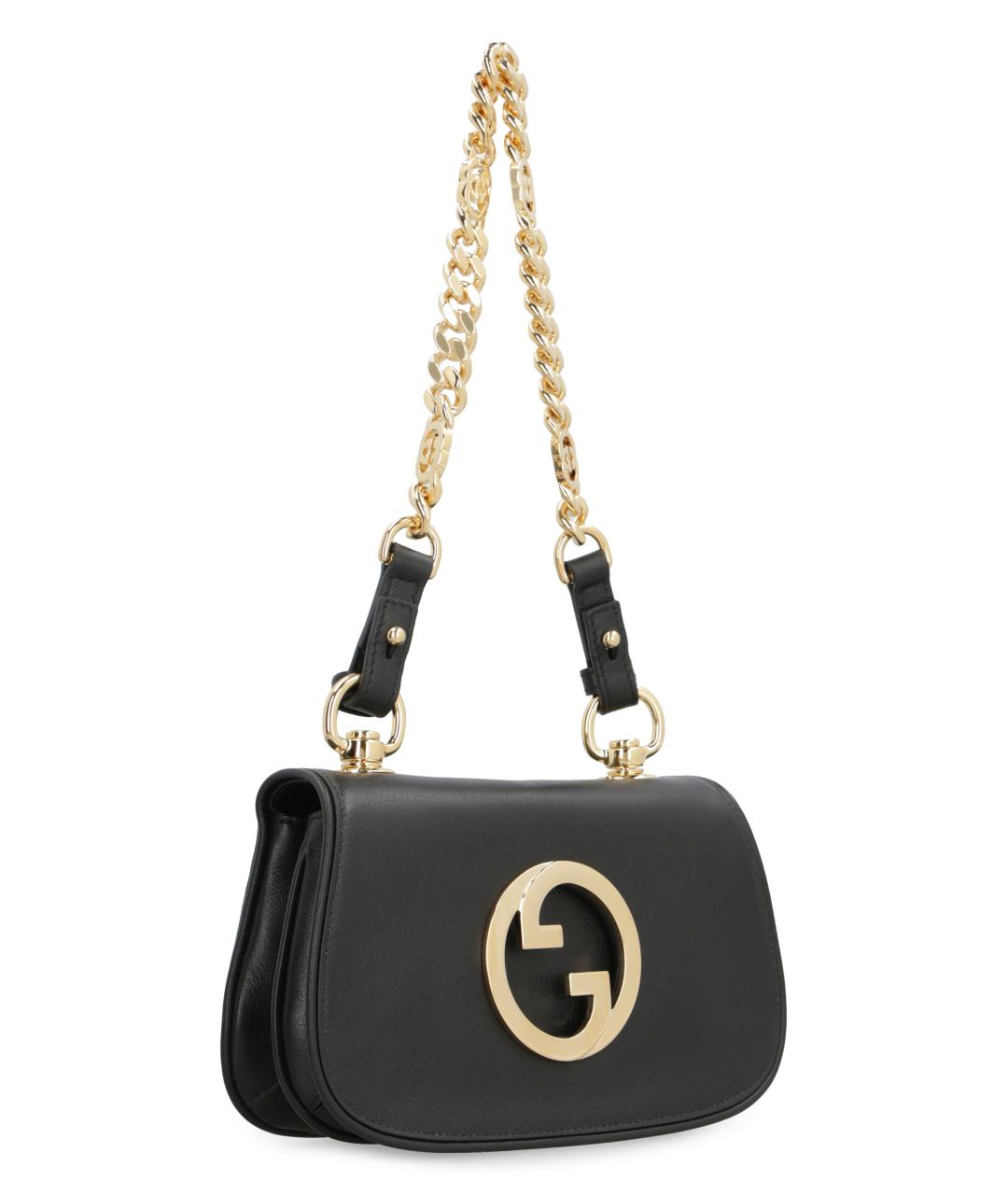 GUCCI Черная кожаная сумка через плечо, фото 2