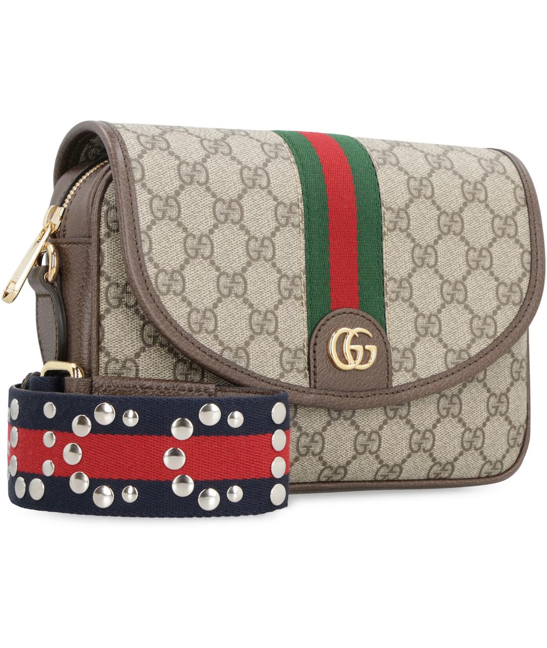 GUCCI Бежевая канва сумка через плечо, фото 3