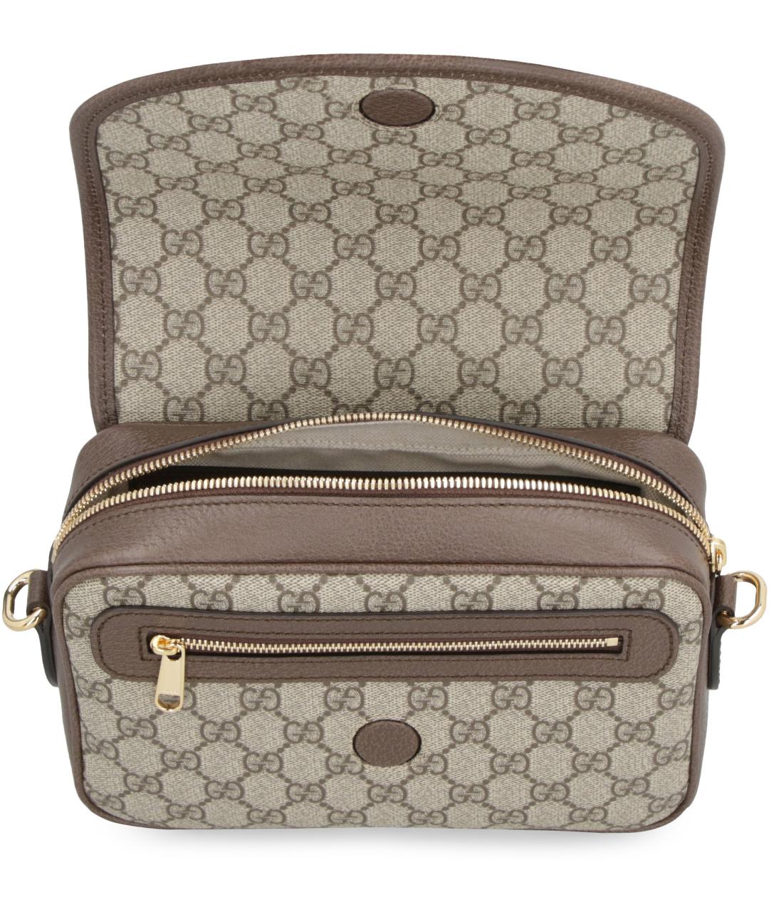 GUCCI Бежевая канва сумка через плечо, фото 6