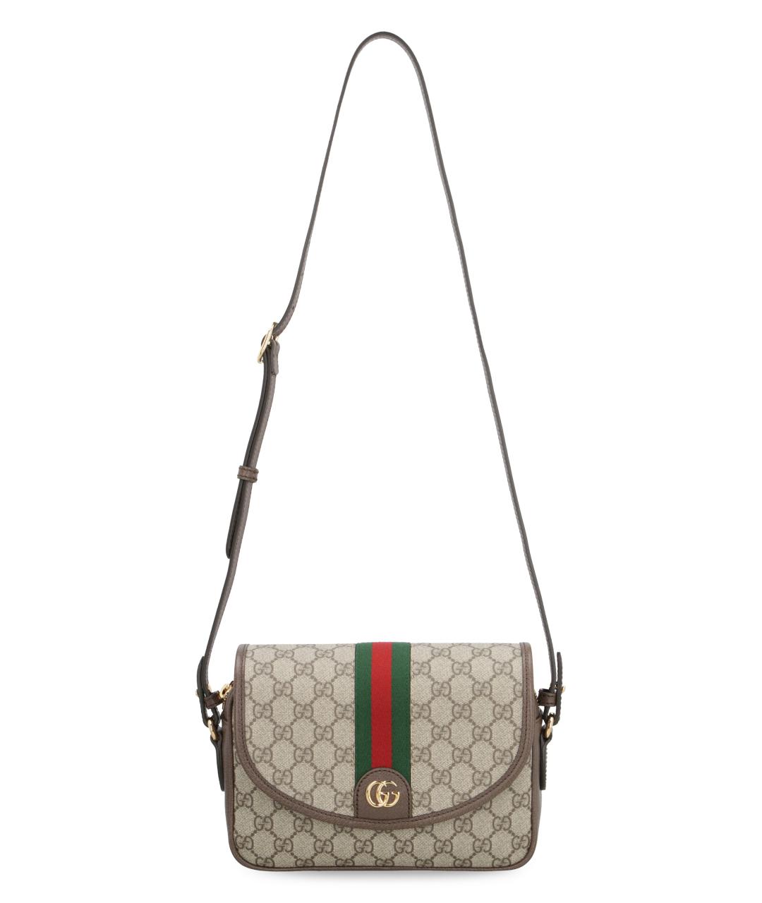 GUCCI Бежевая канва сумка через плечо, фото 5