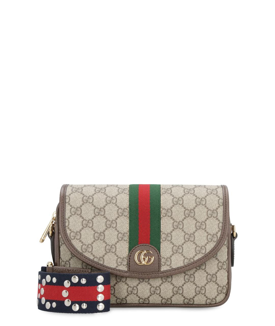 GUCCI Бежевая канва сумка через плечо, фото 1