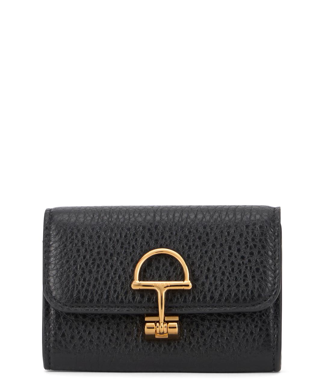 GUCCI Черный кожаный кошелек, фото 1