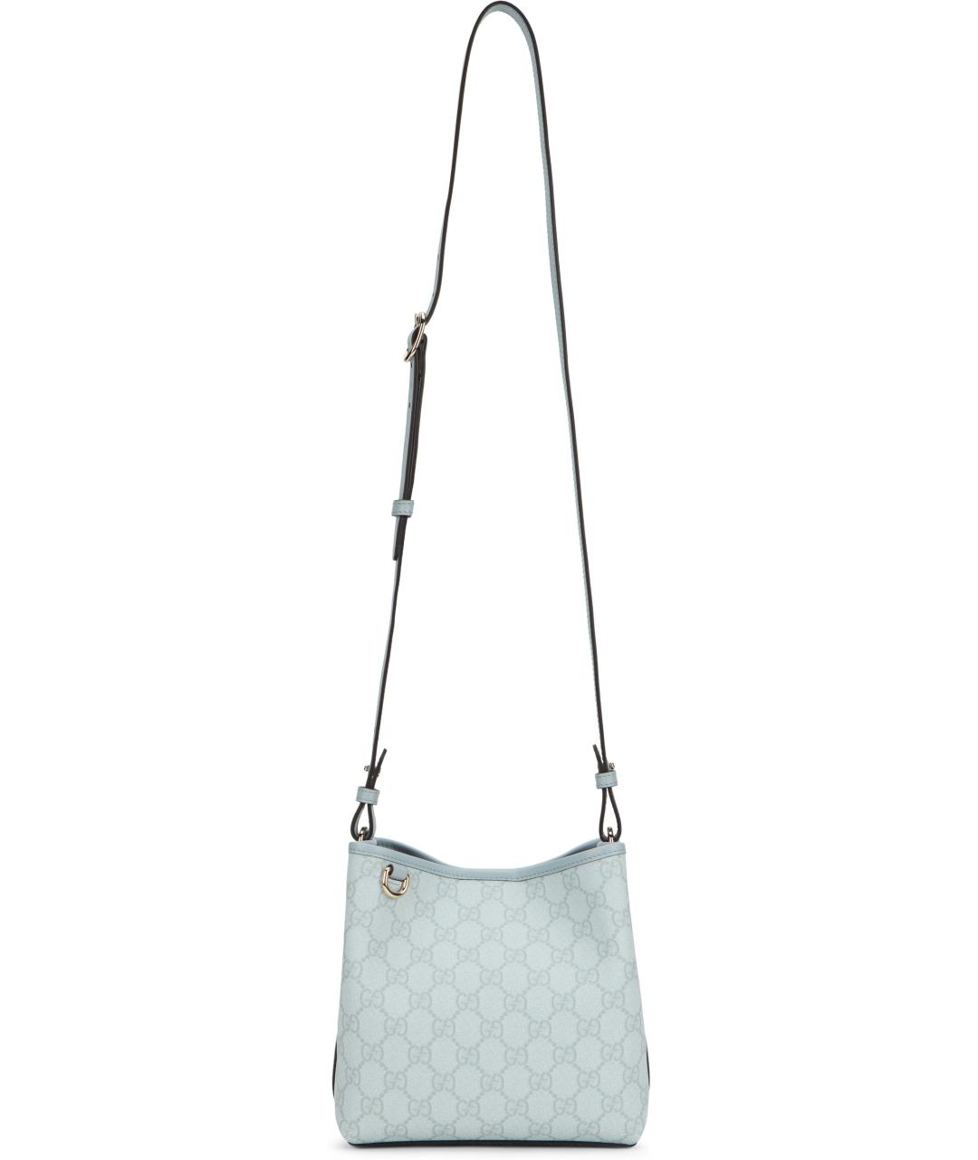 GUCCI Голубая кожаная сумка через плечо, фото 4