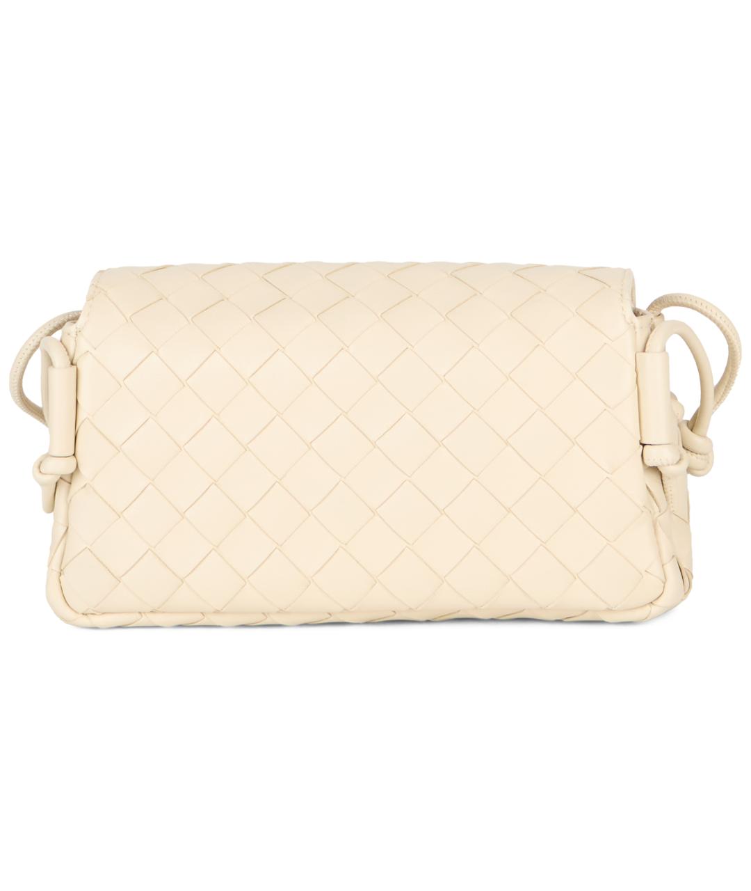 BOTTEGA VENETA Бежевая кожаная сумка через плечо, фото 4