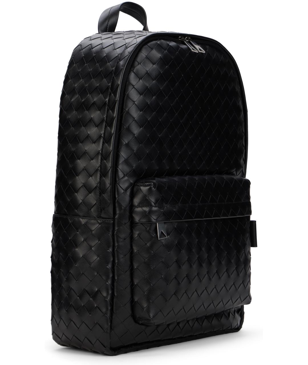 BOTTEGA VENETA Черный кожаный рюкзак, фото 3