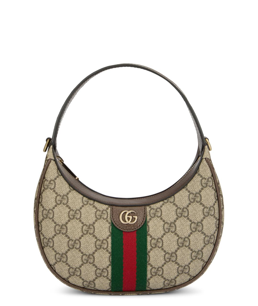 GUCCI Бежевая тканевая сумка с короткими ручками, фото 1