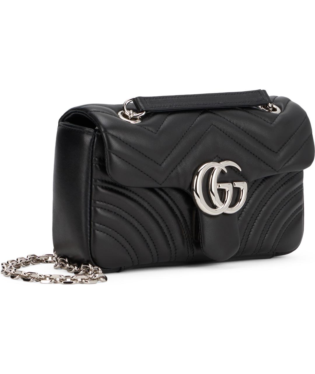 GUCCI Черная кожаная сумка через плечо, фото 3