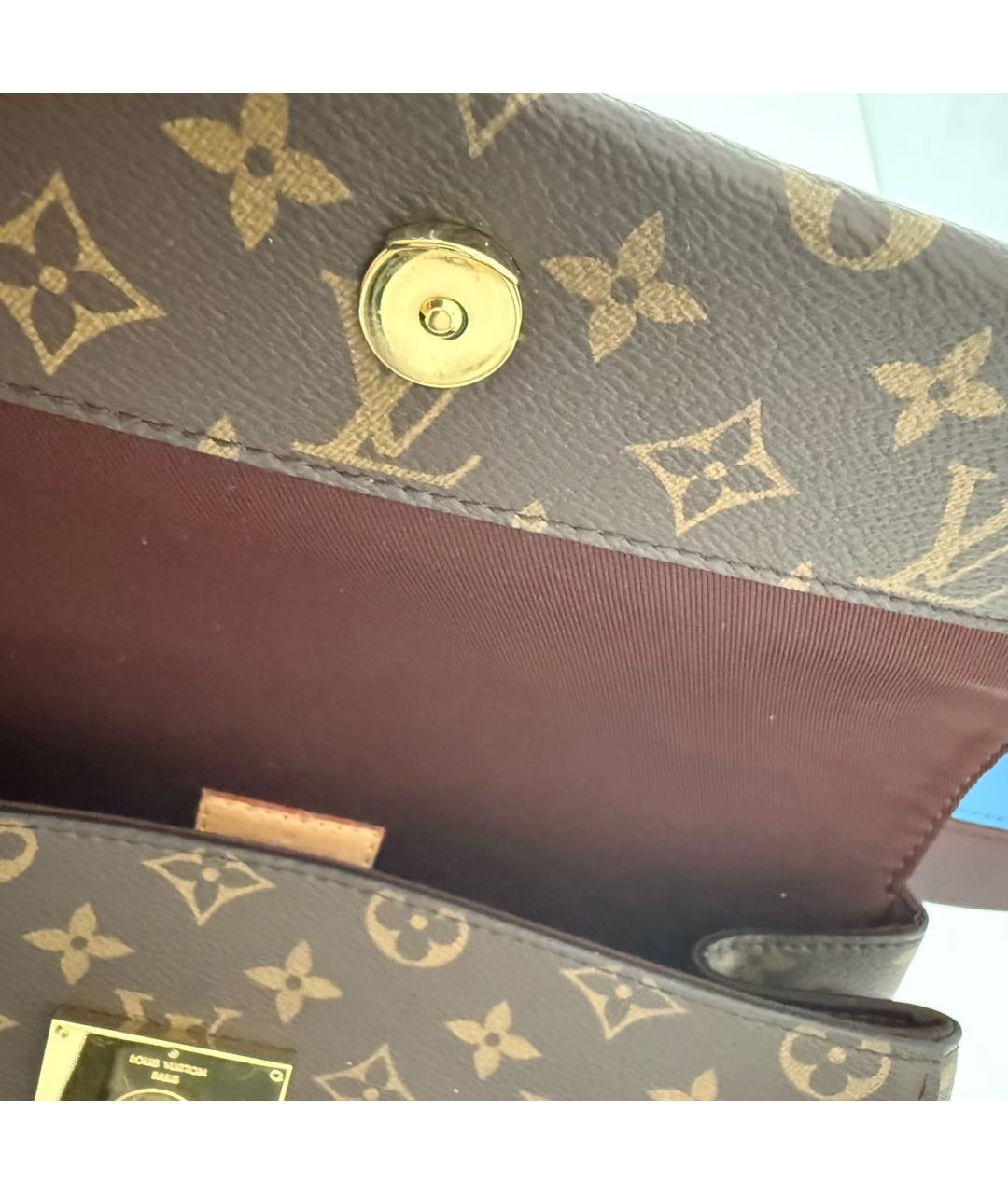 LOUIS VUITTON Коричневая канва сумка через плечо, фото 7