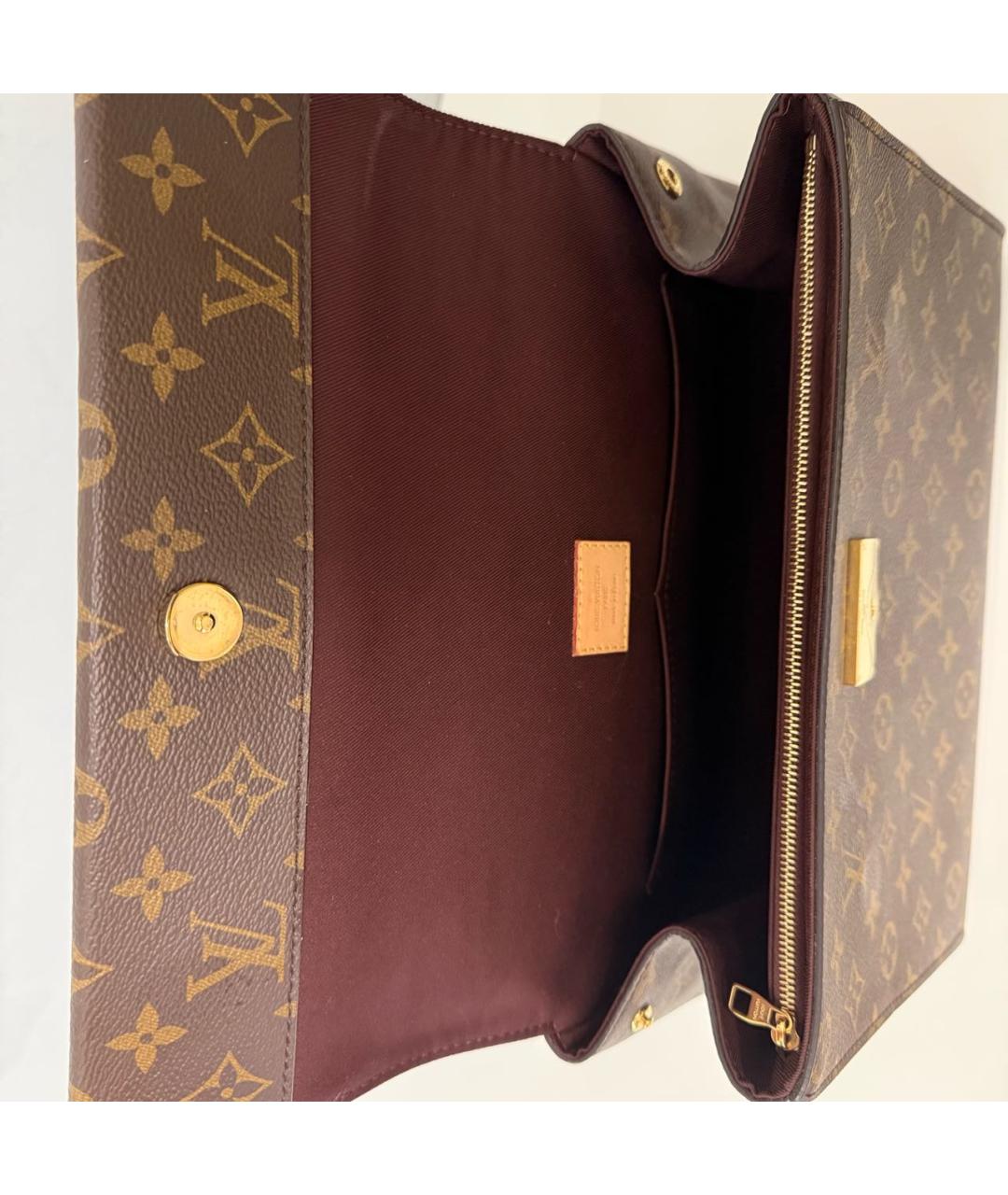 LOUIS VUITTON Коричневая канва сумка через плечо, фото 3