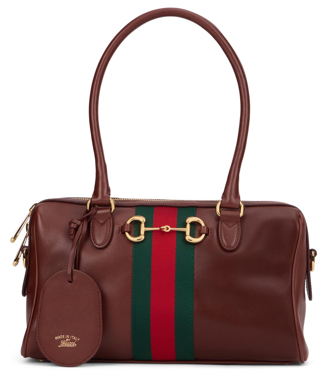 GUCCI Коричневая кожаная сумка тоут, фото 2