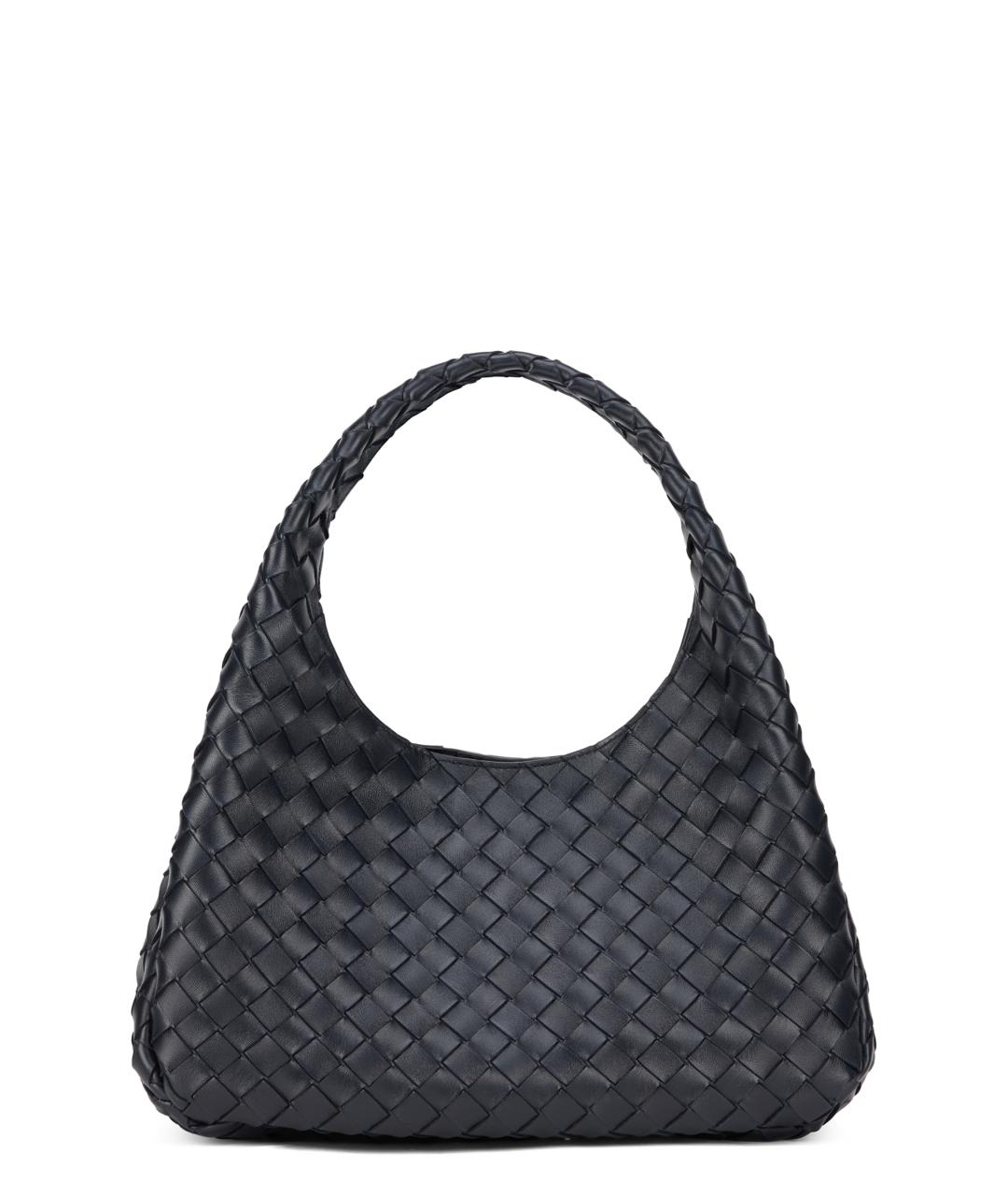 BOTTEGA VENETA Темно-синяя кожаная сумка через плечо, фото 1