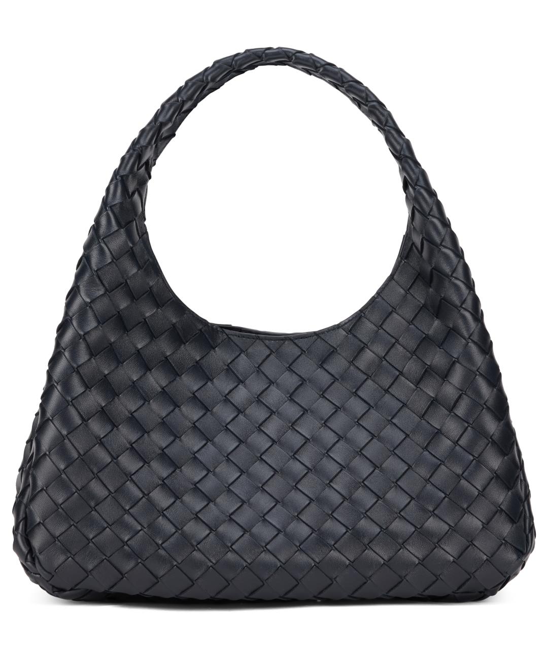 BOTTEGA VENETA Темно-синяя кожаная сумка через плечо, фото 2