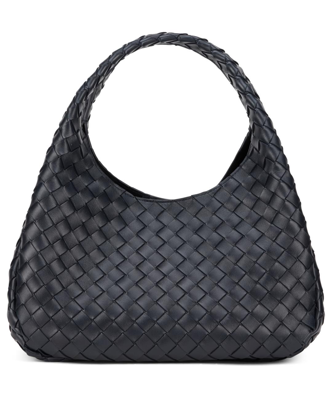 BOTTEGA VENETA Темно-синяя кожаная сумка через плечо, фото 4
