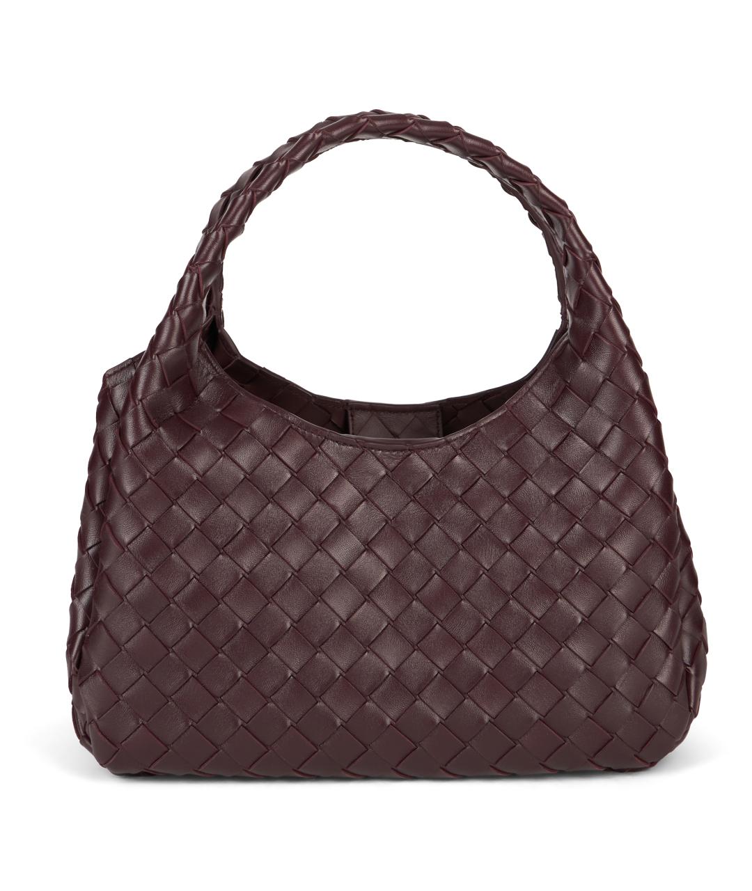 BOTTEGA VENETA Бордовая кожаная сумка тоут, фото 2