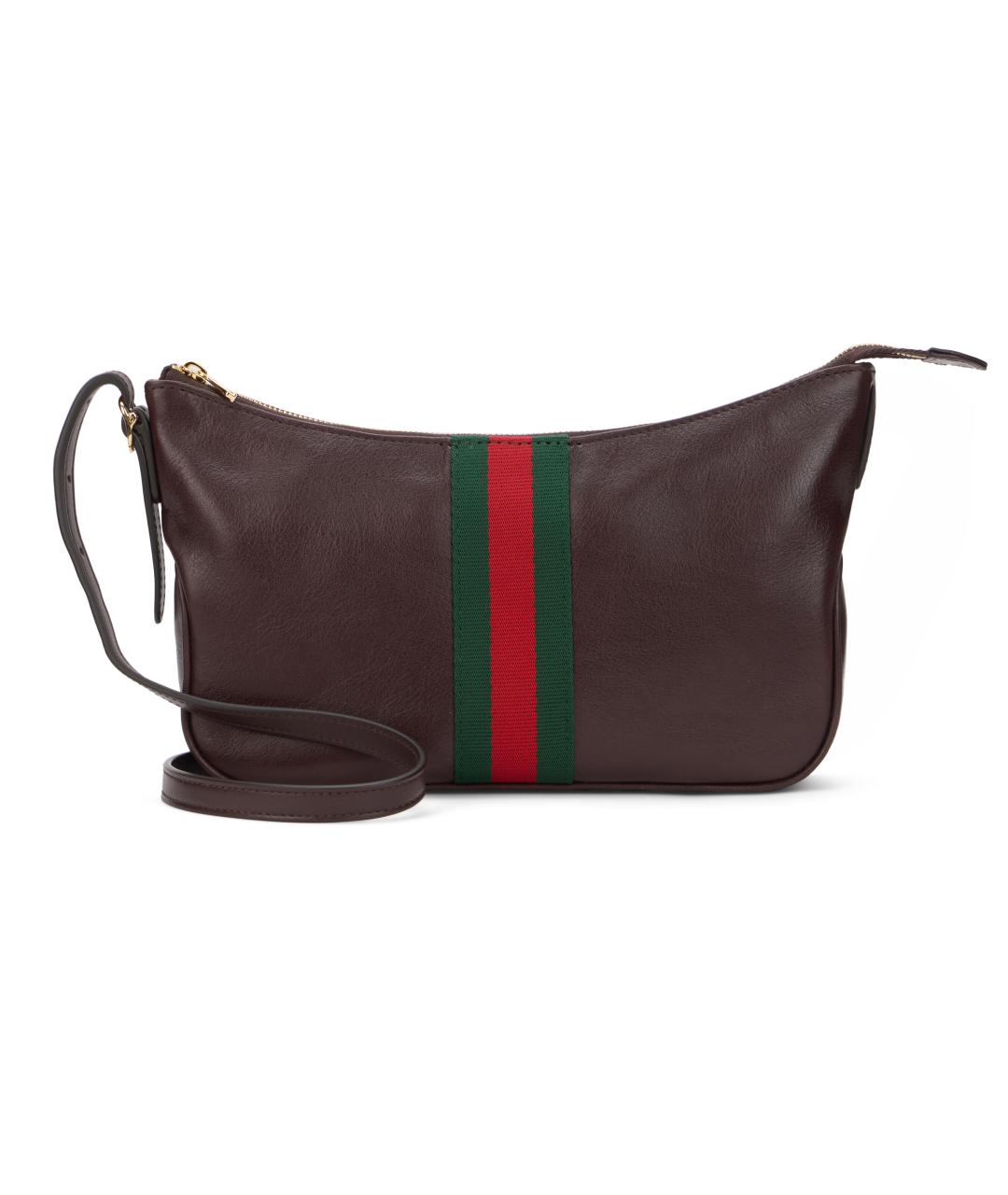 GUCCI Коричневая кожаная сумка на плечо, фото 1