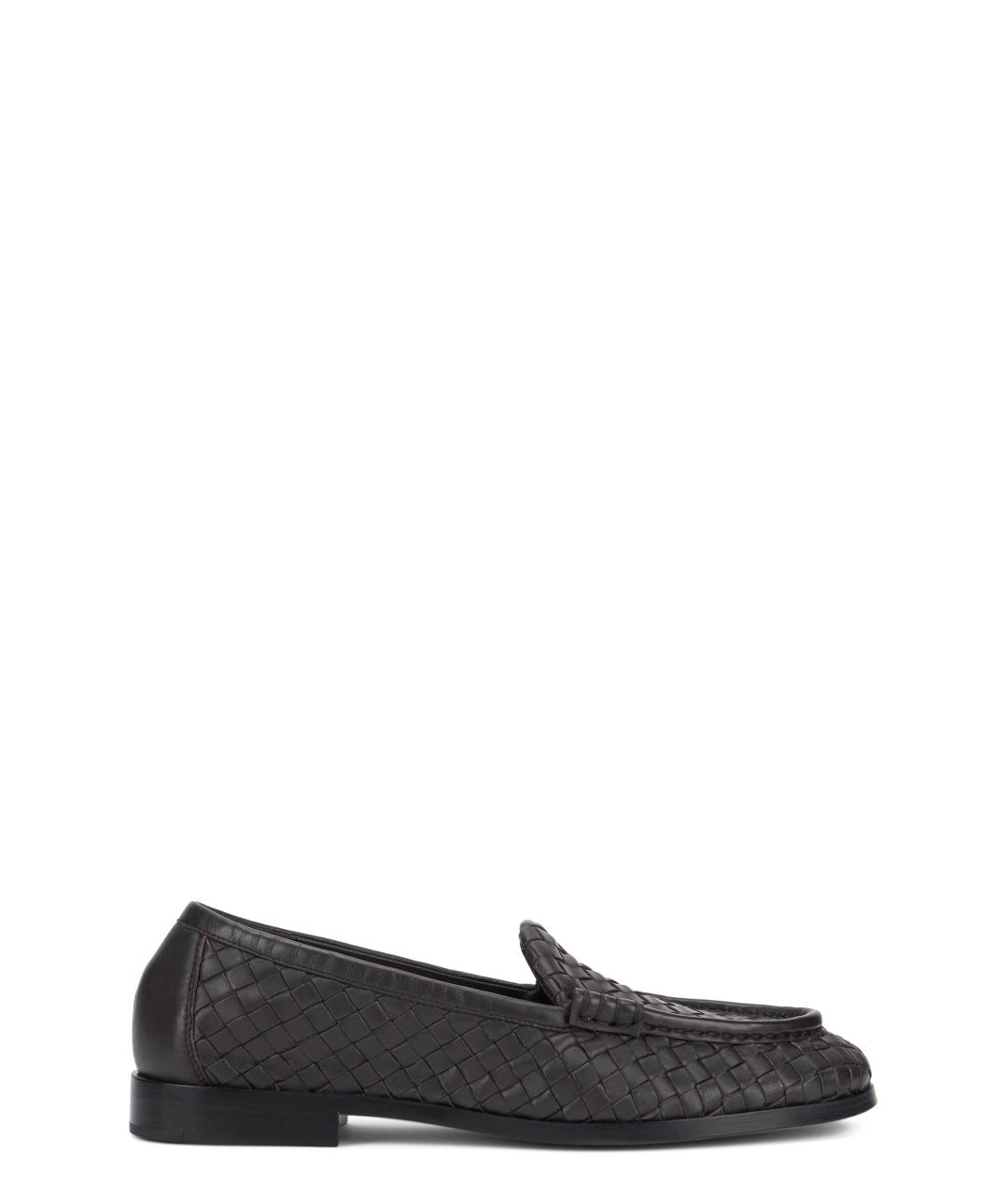 BOTTEGA VENETA Коричневые кожаные лоферы, фото 1