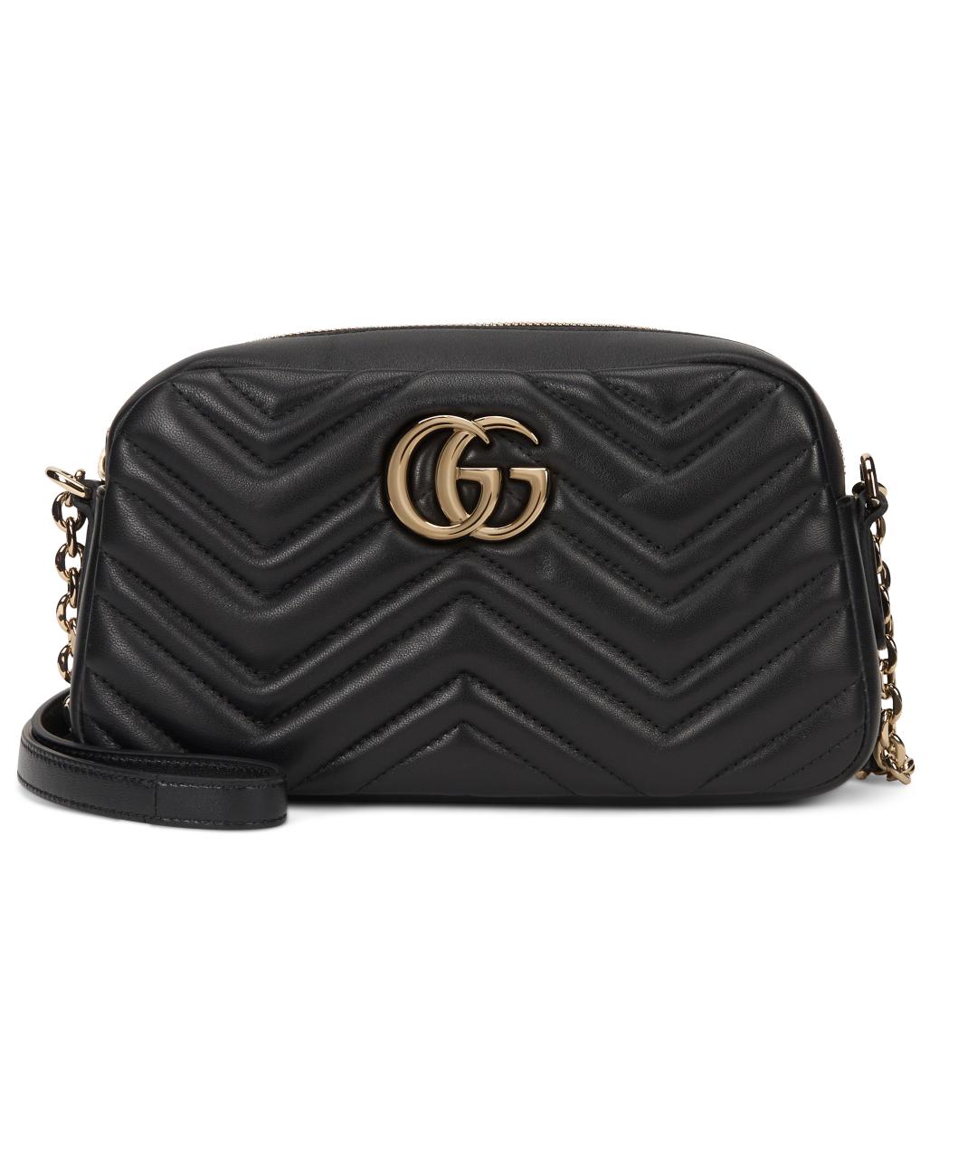 GUCCI Черная кожаная сумка через плечо, фото 2