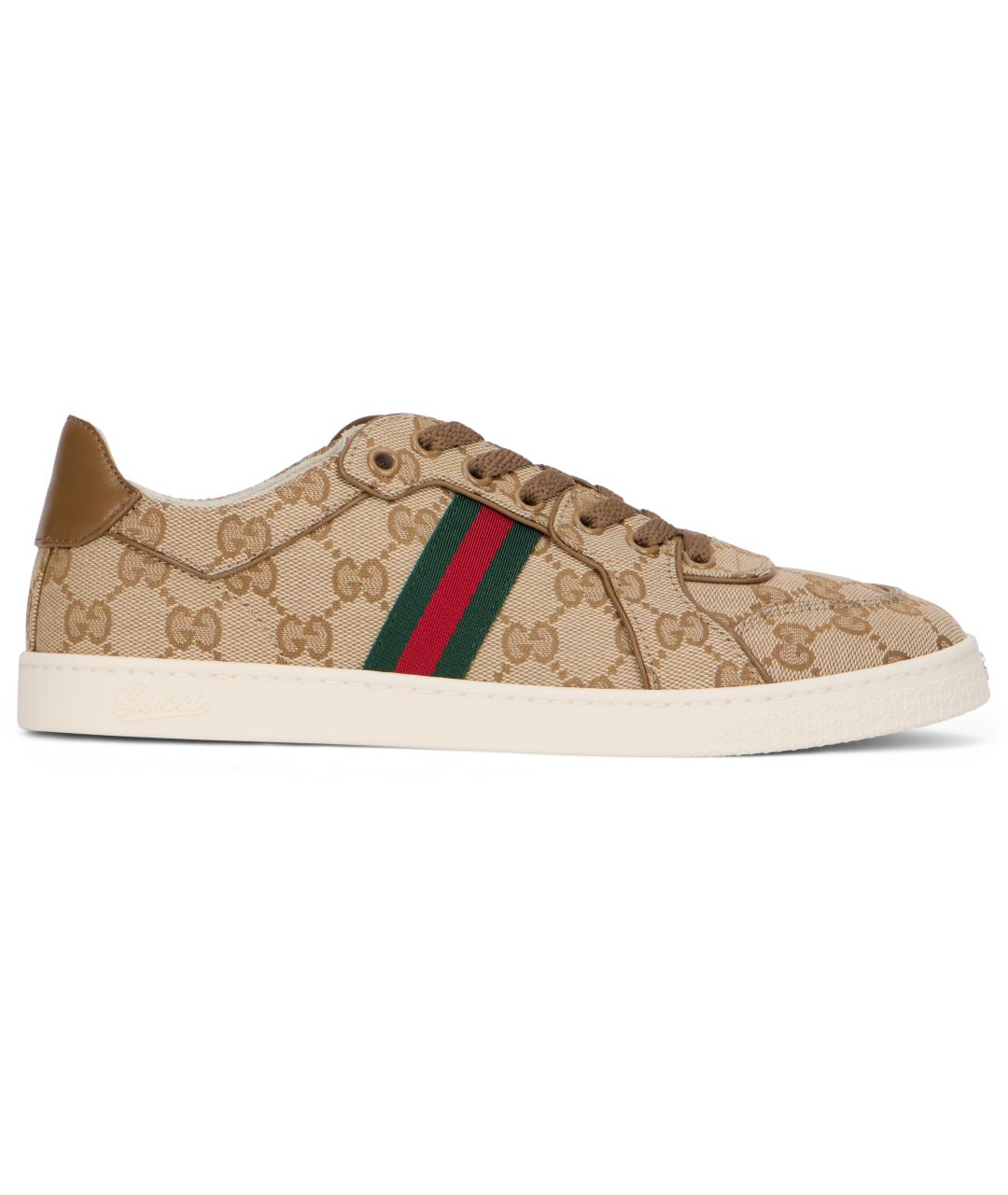 GUCCI Бежевые синтетические кроссовки, фото 2