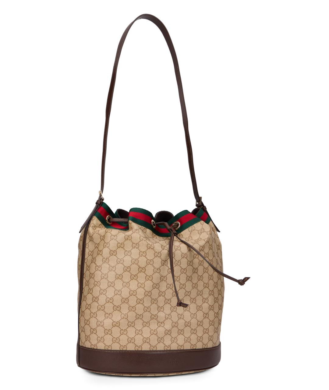 GUCCI Бежевая канва сумка через плечо, фото 3