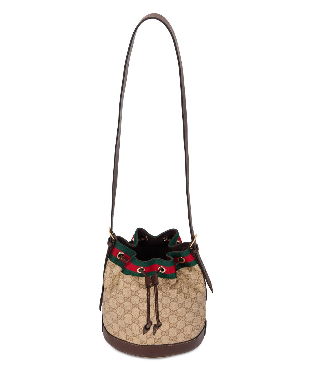 GUCCI Бежевая канва сумка через плечо, фото 5