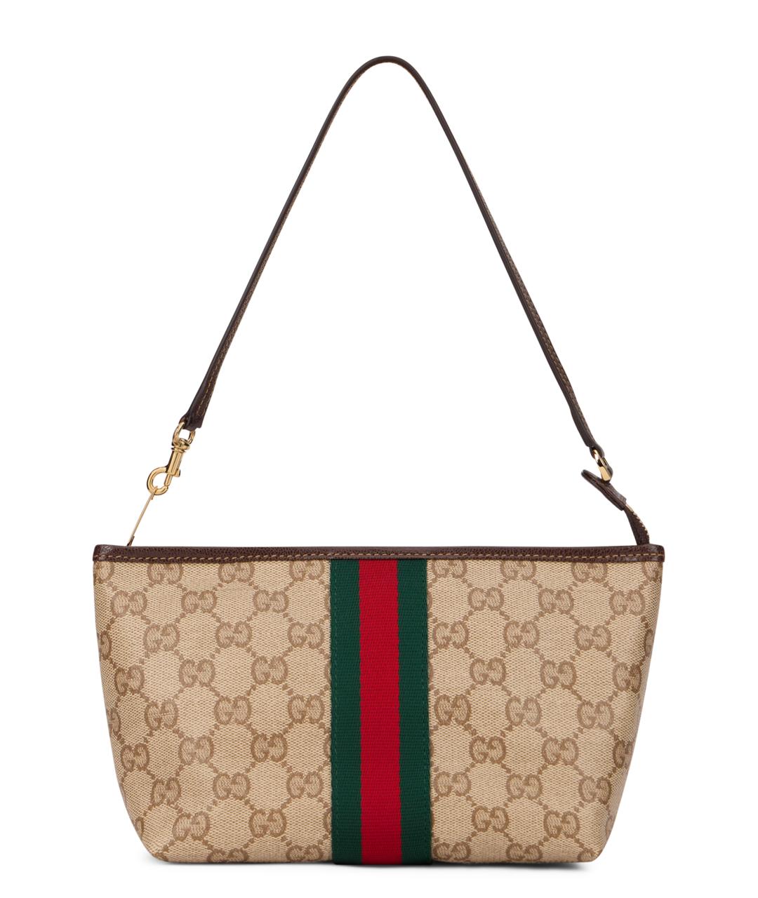 GUCCI Бежевая хлопковая сумка через плечо, фото 1