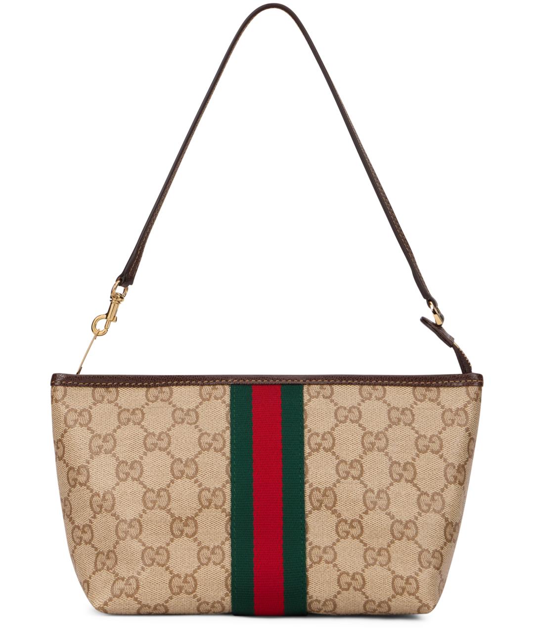 GUCCI Бежевая хлопковая сумка через плечо, фото 2