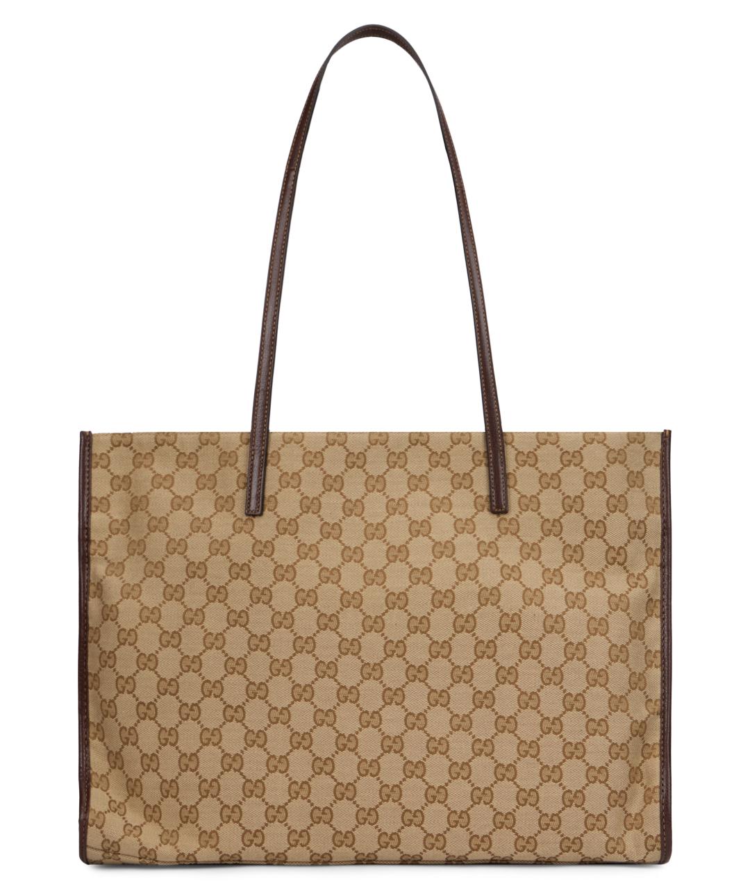 GUCCI Бежевая канва сумка тоут, фото 2