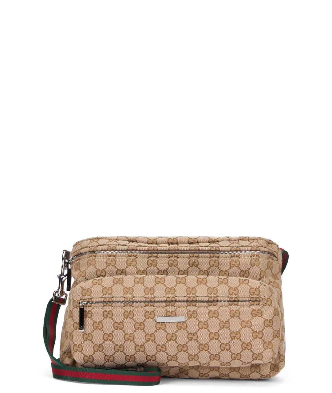 GUCCI Бежевая канва сумка на плечо, фото 1