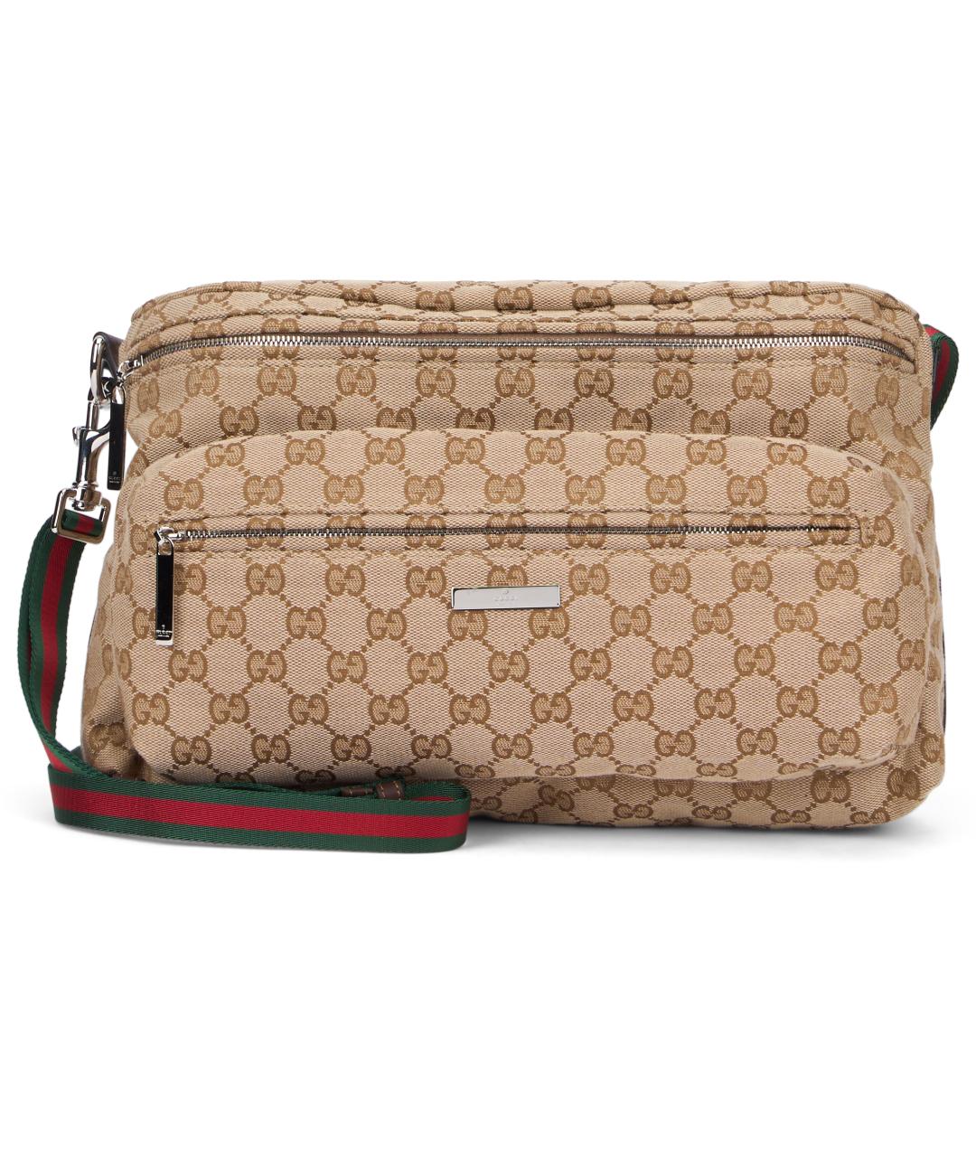GUCCI Бежевая канва сумка на плечо, фото 2