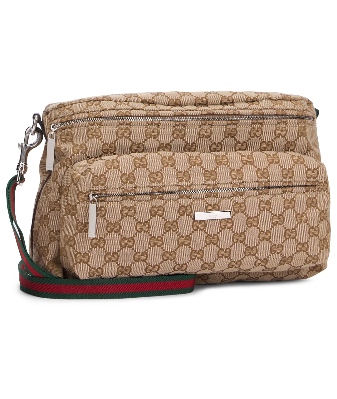 GUCCI Бежевая канва сумка на плечо, фото 3