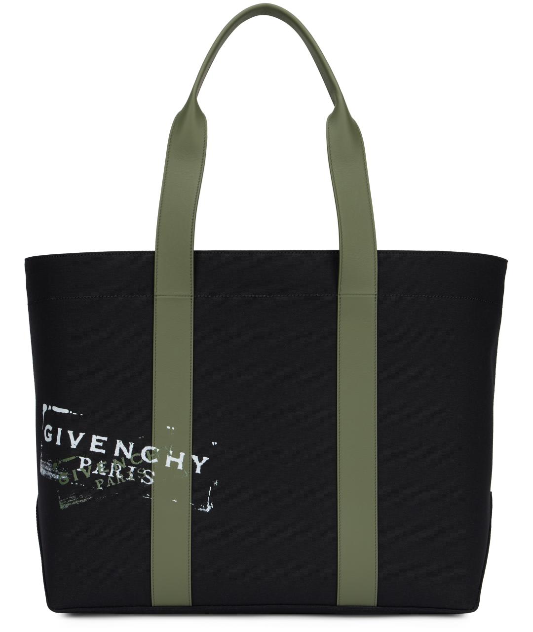 GIVENCHY Черная хлопковая сумка тоут, фото 1