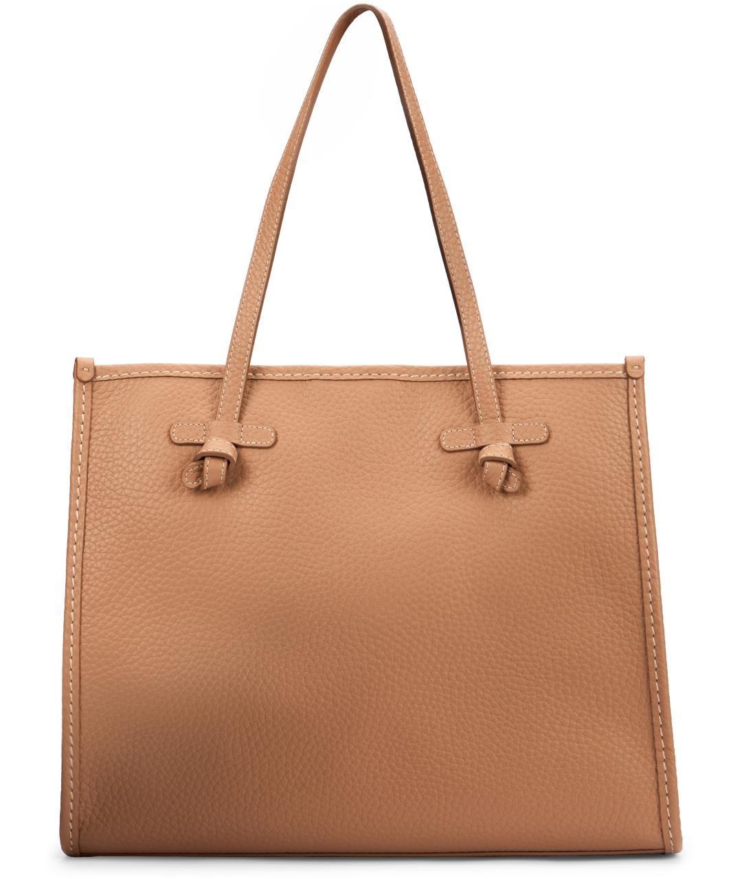 Gianni Chiarini Бежевая кожаная сумка тоут, фото 1